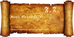 Noel Kristóf névjegykártya